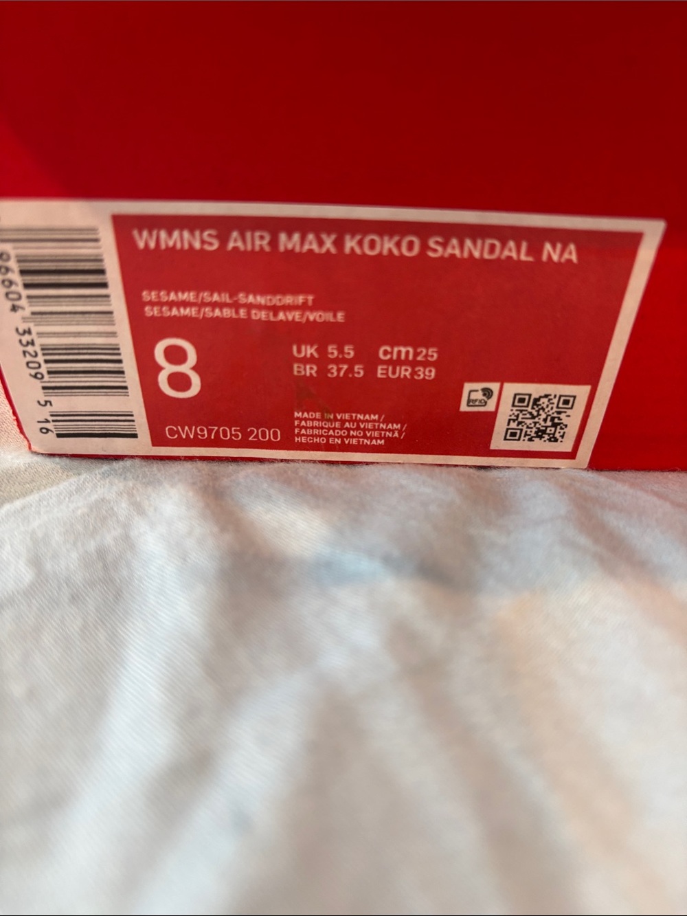 Nike Air Max Koko Beige/Tan Sport Slide Sandals with Adjustable Bungee - Picture 3 of 4